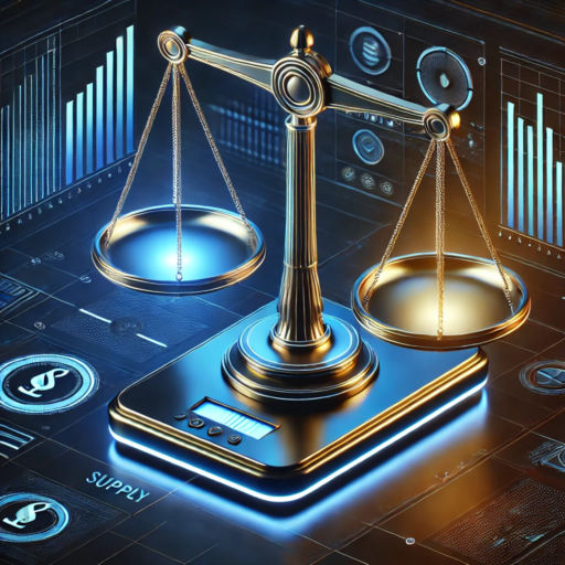 Illustration of a balance scale representing economic principles of trade-offs and equilibrium – economics subject icon