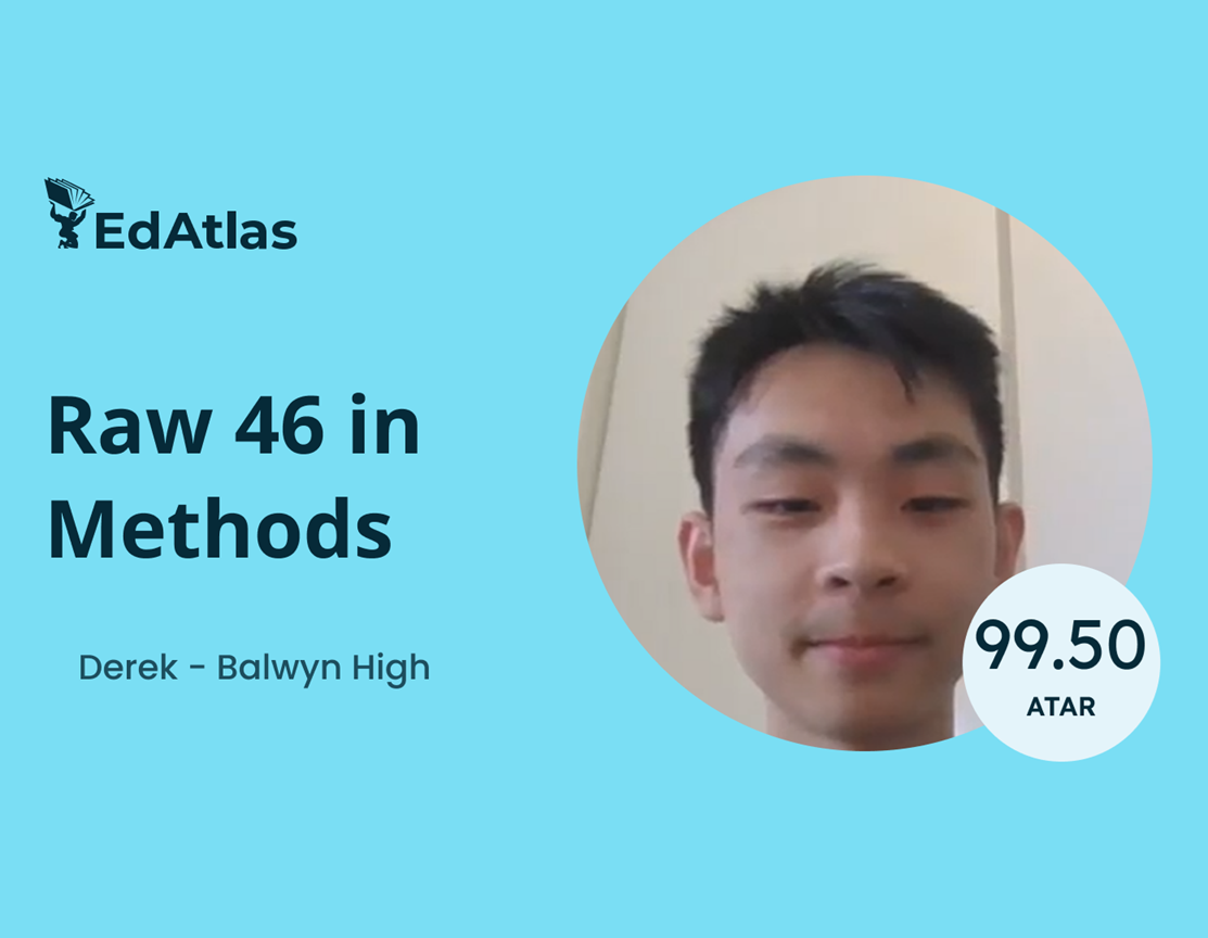 Video thumbnail of Derek from Balwyn High School – 46 Raw Methods, with EdAtlas branding